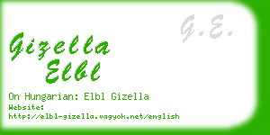gizella elbl business card